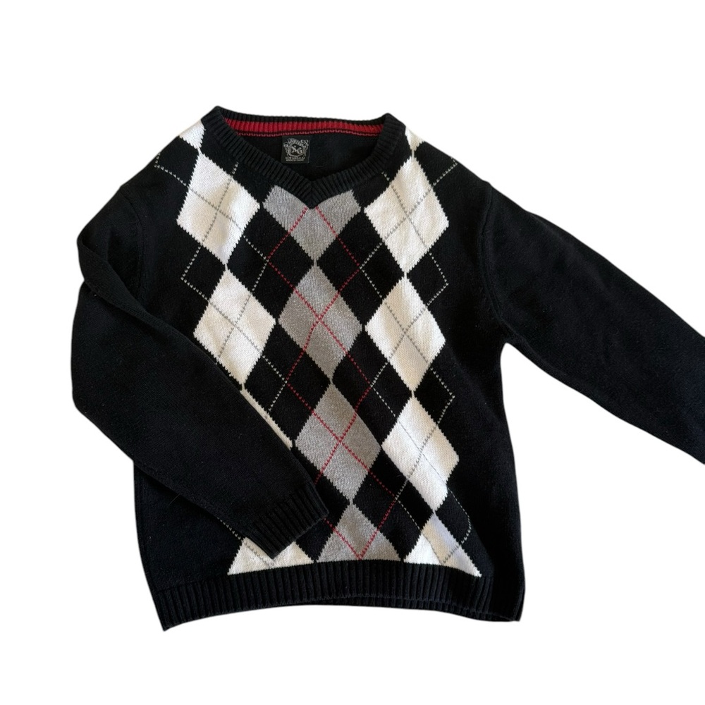 Women’s Black Argyle Sweater